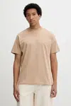 Bavlněné tričko adidas All SZN pánské, béžová barva, JX5083