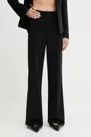 Kalhoty Patrizia Pepe dámské, černá barva, zvony, high waist, 8P0731 A6F5