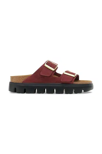 Pantofle Birkenstock Arizona Chunky Birkenstock x Papillio dámské, červená barva, na platformě, 1030581
