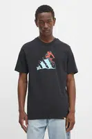 Bavlněné tričko adidas Doodle Hunt Bike Graphic T-Shirt pánské, černá barva, s potiskem, JM6495
