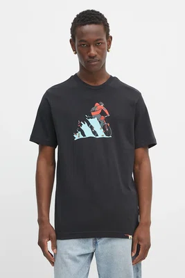 Bavlněné tričko adidas Doodle Hunt Bike Graphic T-Shirt pánské, černá barva, s potiskem, JM6495