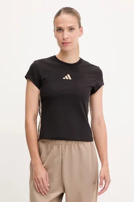 Tričko adidas Animal dámské, černá barva, JM1856