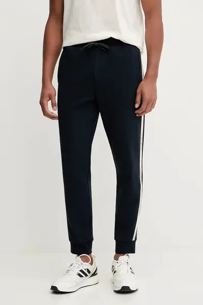 Tepláky EA7 Emporio Armani pánské, fialová barva, s potiskem, AF10377-7M000974