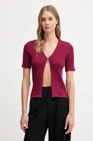 Kardigan Dkny dámský, vínová barva, P52XAX02