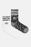 Ponožky adidas Originals Leo Crew S 2-pack bílá barva, JW8010