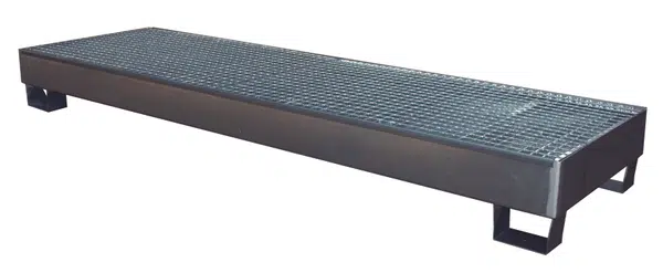 Rapid Zachytná vana na olej, s roštem, 252 litrů, délka 240 cm, pro 4 sudy, s nožičkami