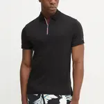 Bavlněné polo tričko Tommy Hilfiger pánské, černá barva, MW0MW39552