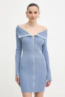 Šaty Guess KATHRYN modrá barva, mini, přiléhavé, W5YK28 Z30I2