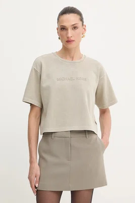 Tričko MICHAEL Michael Kors dámské, béžová barva, MT551T6JQT