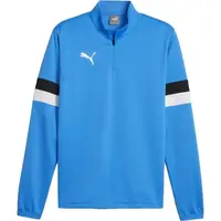 Puma TEAMRISE 1/4 ZIP TOP Pánská mikina se zipem, modrá, velikost