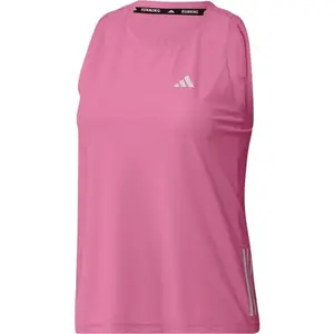 adidas OWN THE RUN TANK TOP Dámské běžecké tílko, růžová, velikost