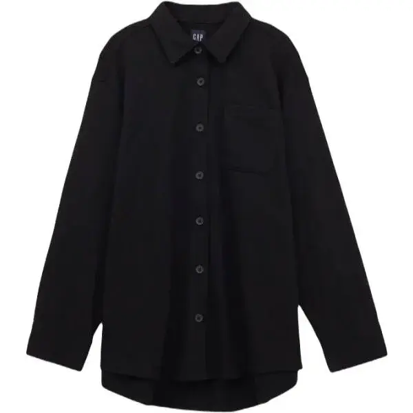 GAP FLEECE Dámská košile, černá, velikost