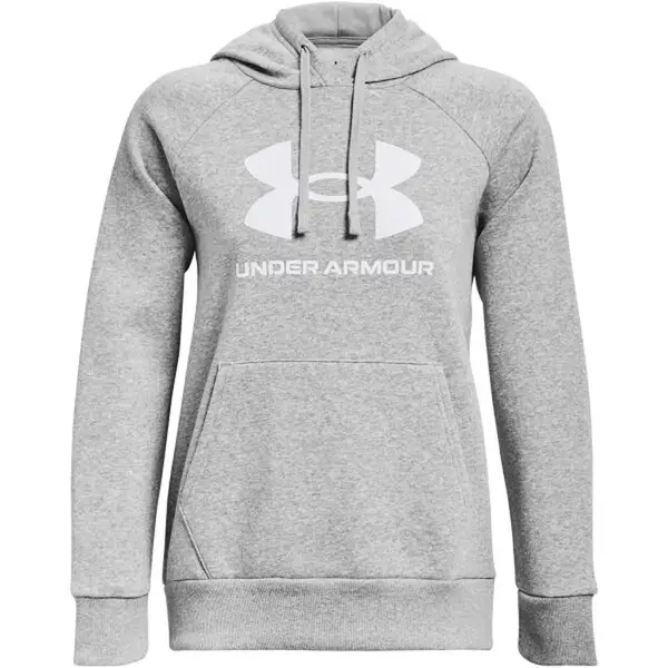 Under Armour RIVAL FLEECE BIG LOGO Dámská mikina, šedá, velikost M