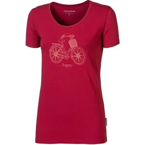 PROGRESS SASA CITYBIKE Dámské bambusové triko, vínová, velikost