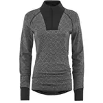 KARI TRAA VOSS CASHMERE MIX HALF ZIP Dámský Merino rolák s kašmírem, tmavě šedá, velikost