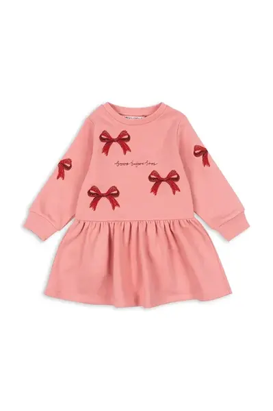 Dívčí šaty Konges Sløjd LOU BOW SWEAT DRESS OCS