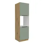 Vysoká skříňka pro vestavnou troubu Aria 60 DP-210 2F Barva korpusu: Dub artisan, Barva dvířek: SA - Aquamarine AFM