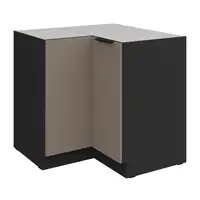 Spodní rohová skříňka Aria 90x90 DN 2F BB Barva korpusu: Černá, Barva dvířek: TA - Sandgrau AFM