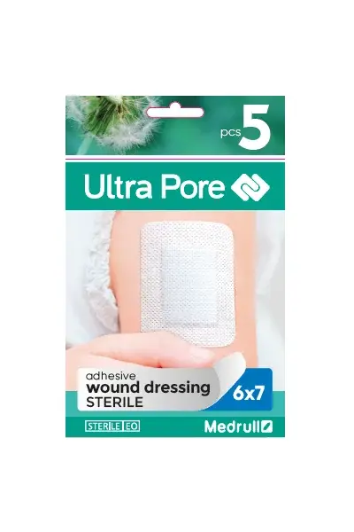 Medrull Náplast samolepicí sterilní 6 x 7 cm 5 ks