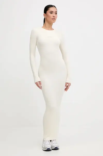 Šaty Guess FLAMINIA béžová barva, maxi, přiléhavé, V5BK02 Z3JD2