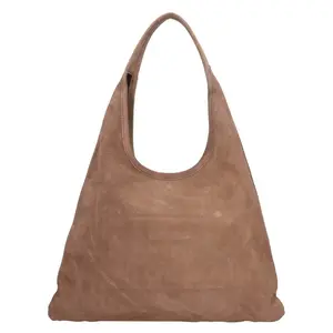 Dámská kožená, semišová kabelka přes rameno Italia Matelda – béžová