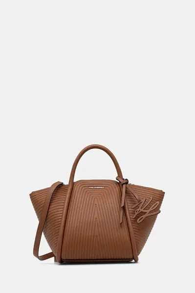 Kabelka Karl Lagerfeld K/WELLEN MD hnědá barva, B1W30044