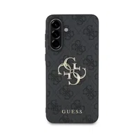 Zadní kryt Guess PU 4G Metal Logo pro Samsung Galaxy A56, šedá