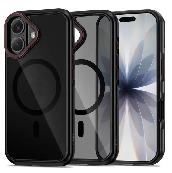 Tech-Protect MagHybrid MagSafe, iPhone 17, červenočerný