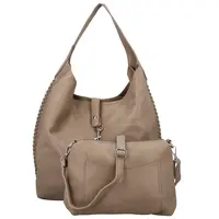 Dámský set kabelek tmavě béžový - Paolo bags Lona