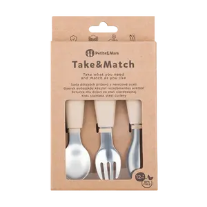 PETITE&MARS Sada příborů z nerezové oceli Take&Match Desert Sand 12m+
