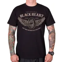 Triko BLACK HEART Wings černá XXL