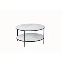 Livetastic KONFERENČNÍ STOLEK, černá, bílá, kov, sklo, 80/80/45 cm