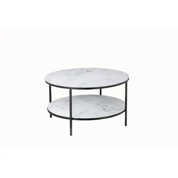 Livetastic KONFERENČNÍ STOLEK, černá, bílá, sklo, kov, 80/80/45 cm