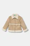 Dětská bunda United Colors of Benetton béžová barva, 2JLACN06V