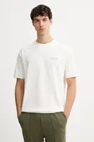 Bavlněné tričko Marc O'Polo pánské, béžová barva, s potiskem, 620206451044