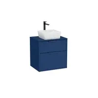 Roca Optica kúpeľňová skrinka bez umývadla 58,5x56,5x45,5 cm modrá mat OPTDESK602ZM