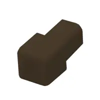 Roh k lište Profil-EU tmavo hnedá, PVC, výška hrany 8 mm, LHROH8H