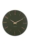 Nástěnné hodiny Karlsson Esmerado 40 cm zelená barva