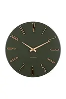 Nástěnné hodiny Karlsson Esmerado 40 cm zelená barva