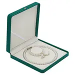 Square Velvet Pearl Necklaces Set Storage Boxes