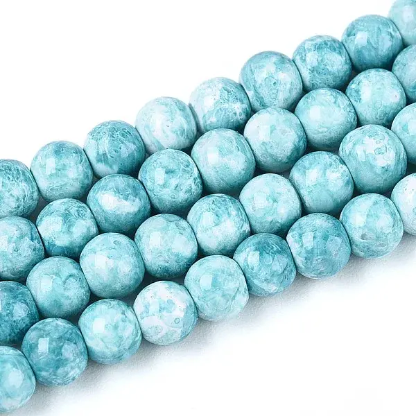 Baking Paint Glass Beads Strands