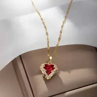 Heart 304 Stainless Steel Pendant Necklaces