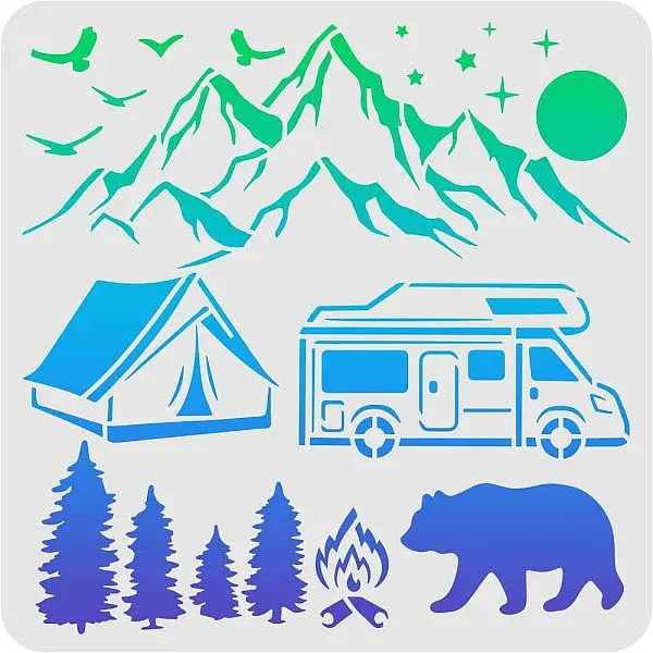 Plastic Reusable Drawing Painting Stencils Templates