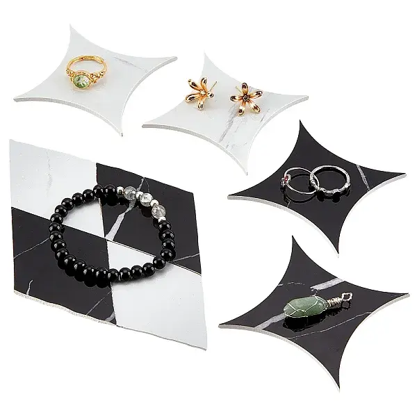 8Pcs 4 Style PVC Finger Ring Display Stands