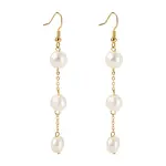 Round Brass Dangle Earrings