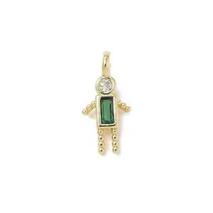 Brass Micro Pave Cubic Zirconia Pendants