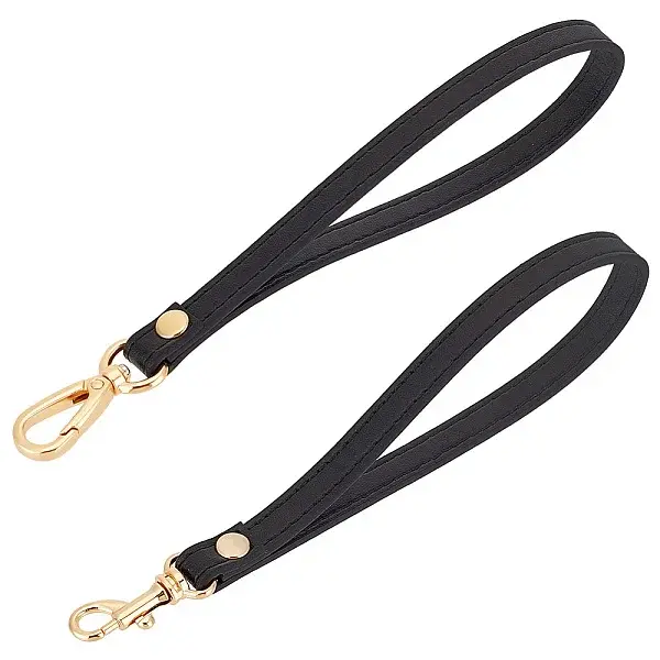 2Pcs 2 Style Leather Bag Wristlet Straps