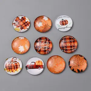 Autumn Theme Glass Cabochons
