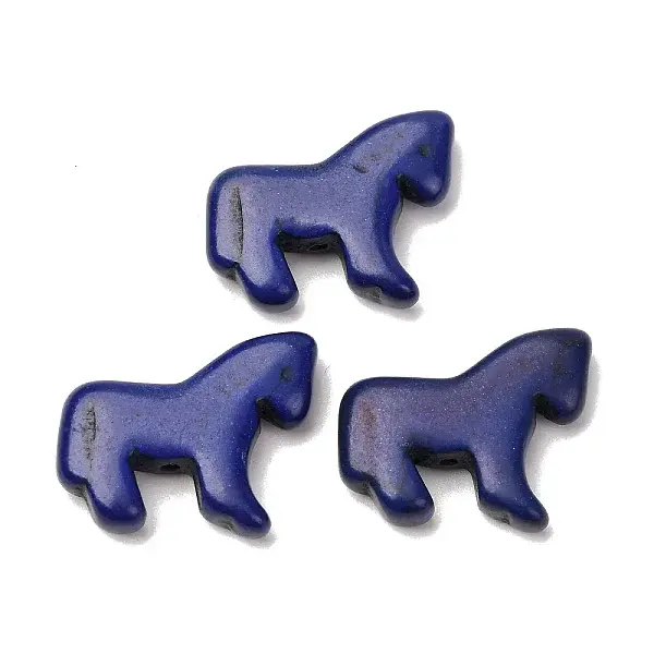 Synthetic Turquoise Dyed Horse Beads