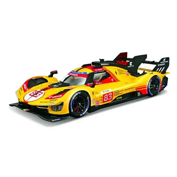 Bburago 1:18 Ferrari Racing 499P č.83 Žlutá 24H Le Mans 2024